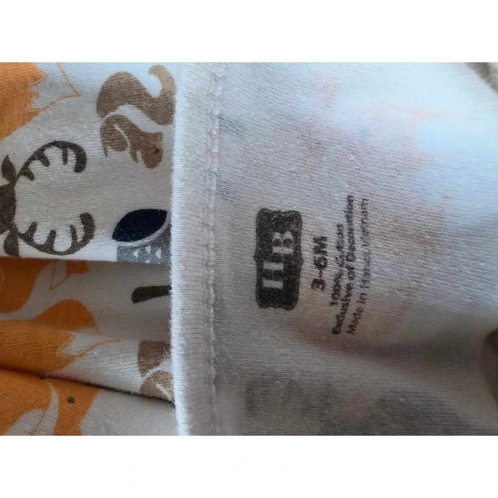 Hudson Baby 3-6M Pajamas Set of 2 Woodland Animal Arrow Footed Sleep Play Romper